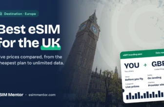 Best eSIM for the UK: Big Ben and the Palace of Westminster in London, with an eSIM boarding pass to GBR