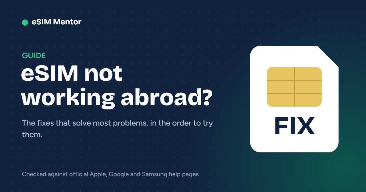 eSIM Not Working Abroad? How to Fix It